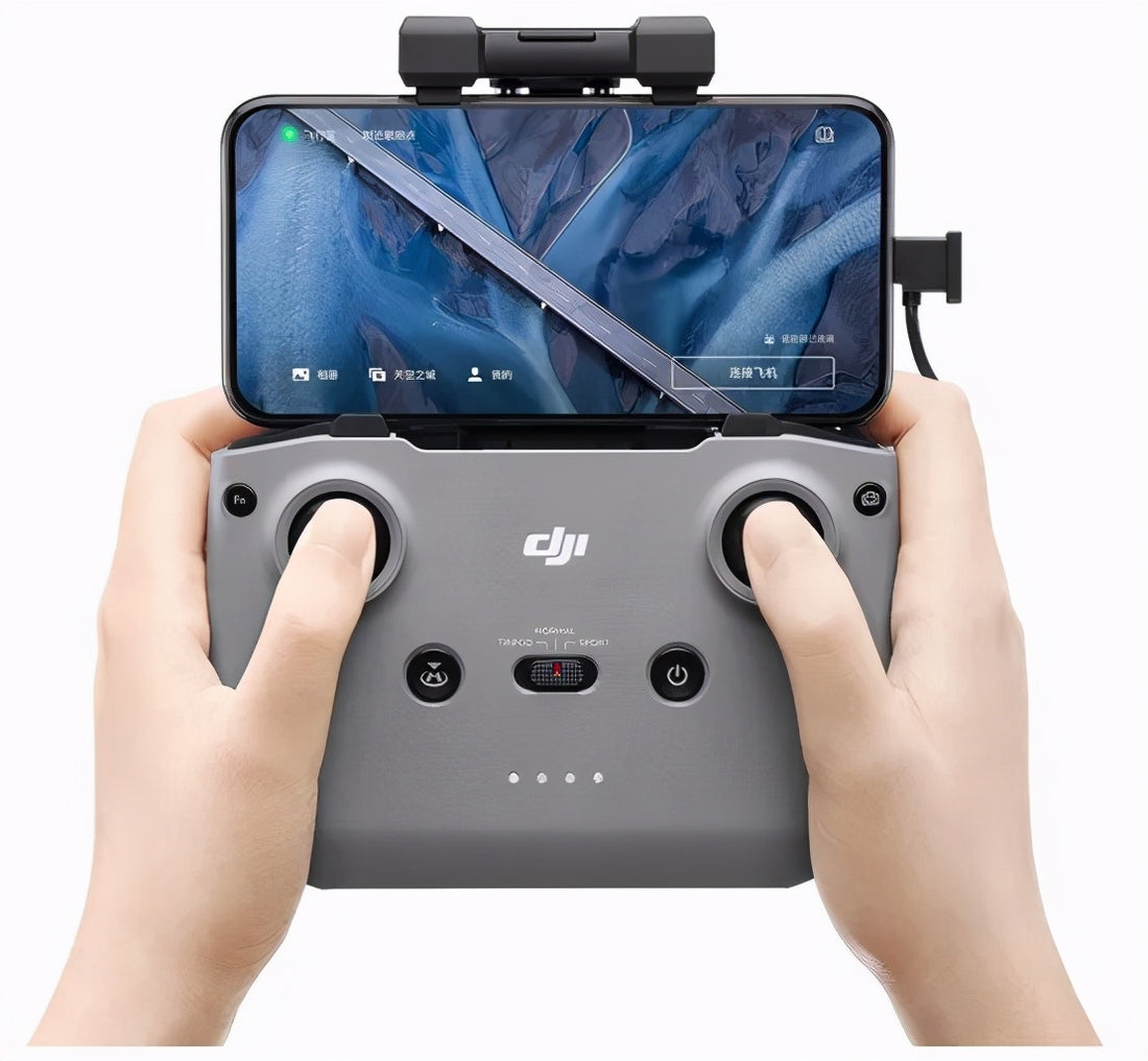 How do DJI drones connect to mobile phones